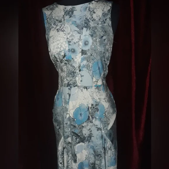 ERDEM Blue Floral Dress - Picture 2 of 8